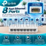 TP-Link LS1008 Fanless Desktop Network Switch