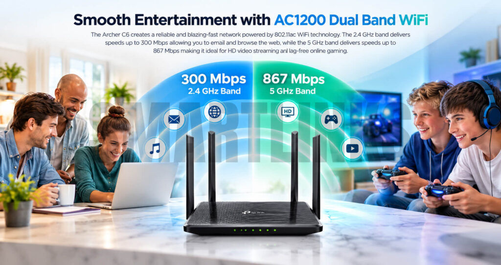 TP-Link Archer C6 AC1200 Dual Band WiFi