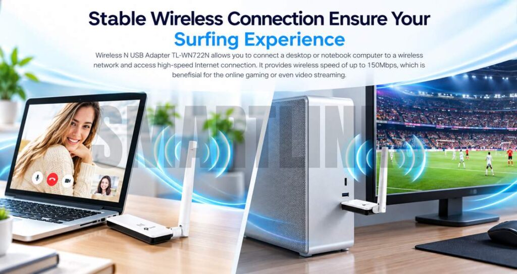 TP-Link TL-WN722N WiFi Adapter for Desktop PC