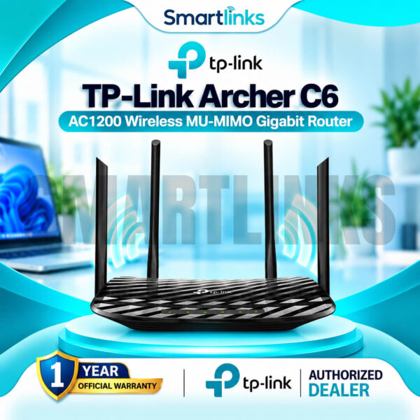 TP-Link Archer C6 AC1200 Dual Band WiFi Router