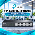 TP-Link TL-SF1024D 24-Port 10/100Mbps Desktop/Rackmount Switch – 4.8Gbps, Plug & Play, Energy Efficient