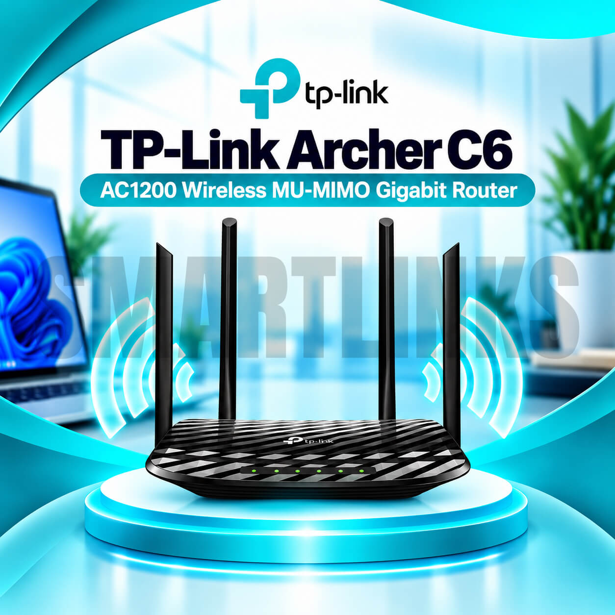 Archer C6 Front View TP-Link Archer C6 Router Front View