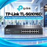 TP-Link TL-SG1016D 16-Port Gigabit Desktop/Rackmount Switch – 1000Mbps Ethernet, 32Gbps Switching Capacity