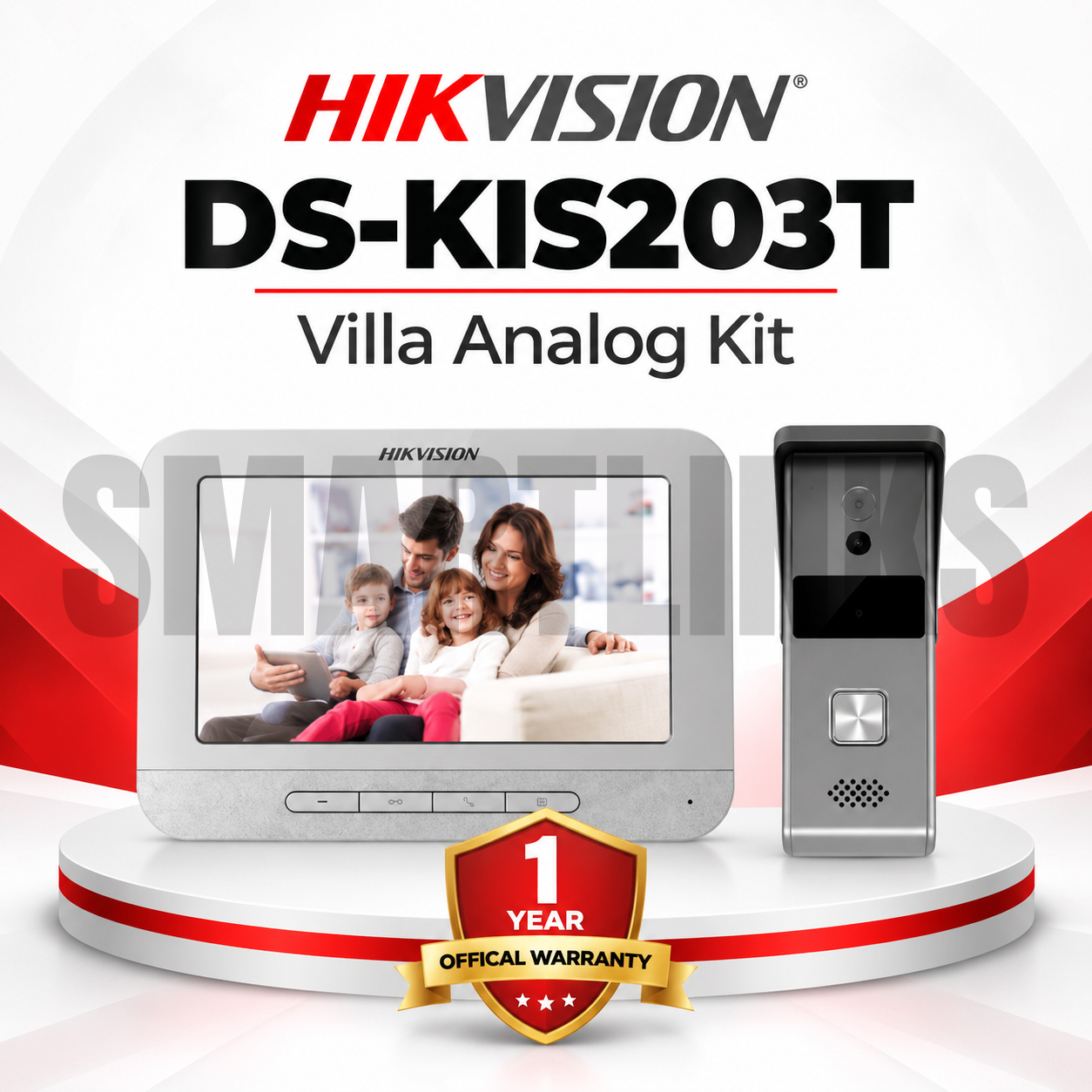 m Hikvision DS-KIS203T Villa Analog Video Intercom Kit