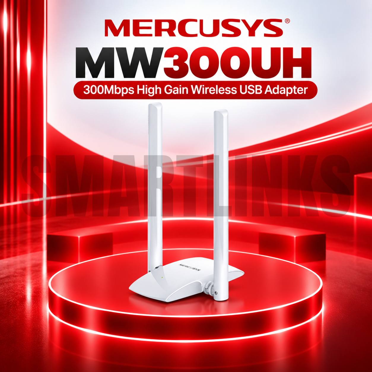 3.jpg Mercusys MW300UH N300 300Mbps High Gain Wireless USB WiFi Adapter – Dual 5dBi Antennas, 2.4GHz, USB 2.0 for PC & Laptop - Image 1