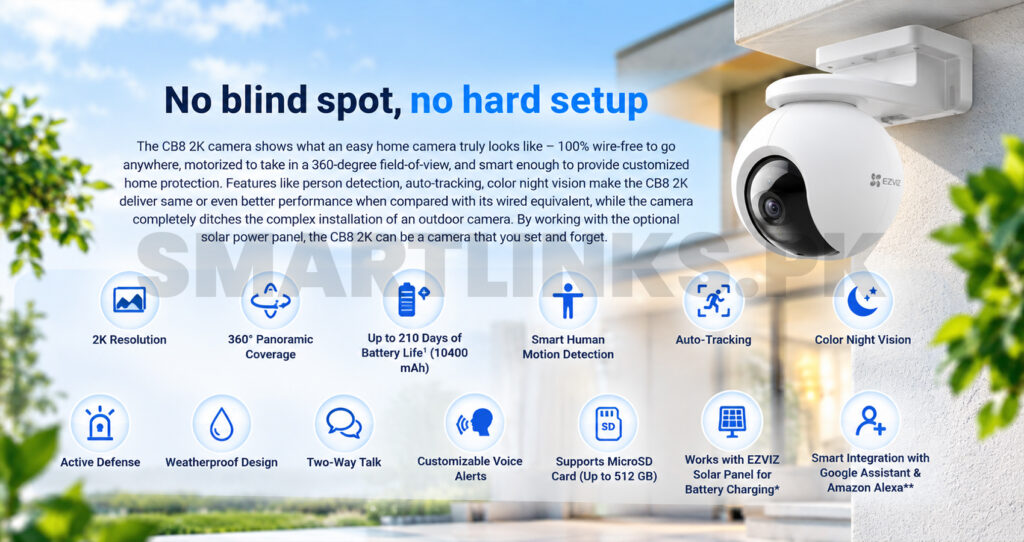 EZVIZ CB8 Pan Tilt Camera