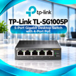 TP-Link TL-SG1005P 5-Port Gigabit PoE Switch – 4 PoE Ports, 56W Power Budget, Plug & Play Ethernet Switch
