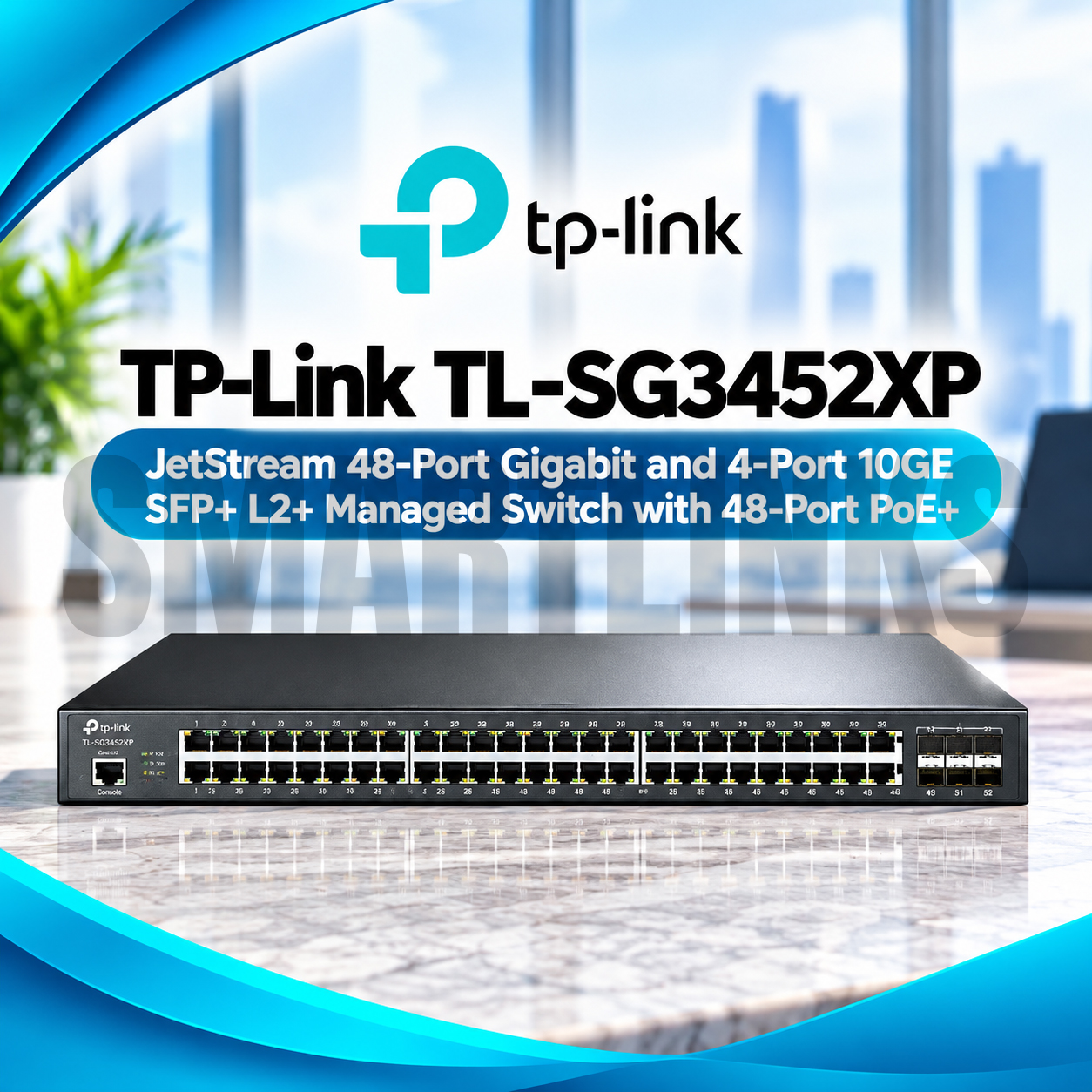 3452XP TP-Link TL-SG3452XP JetStream 48-Port Gigabit L2+ Managed PoE+ Switch – 500W, 4×10G SFP+ & Omada SDN - Image 1