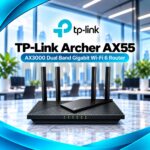 TP-Link Archer AX55 AX3000 Dual Band WiFi 6 Gigabit Router – 2402Mbps 5GHz, 160MHz, USB 3.0, EasyMesh & WPA3