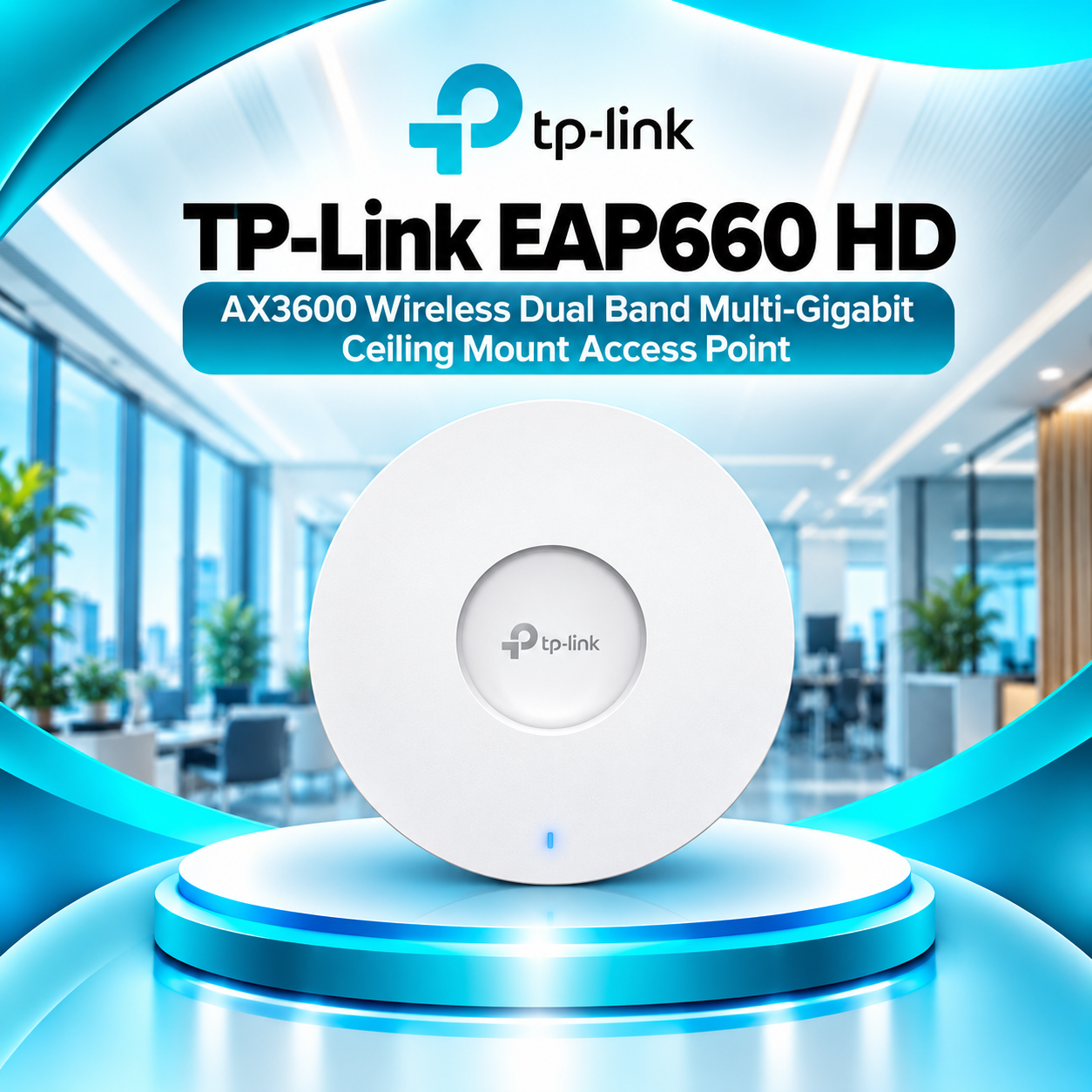 TP-Link EAP660 HD Product Showcase TP-Link EAP660 HD AX3600 Multi-Gigabit WiFi 6 AP - Image 1