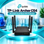 TP-Link Archer C54 AC1200 Dual Band WiFi Router – 4 Antennas, 867Mbps 5GHz, 300Mbps 2.4GHz & 3-in-1 Modes