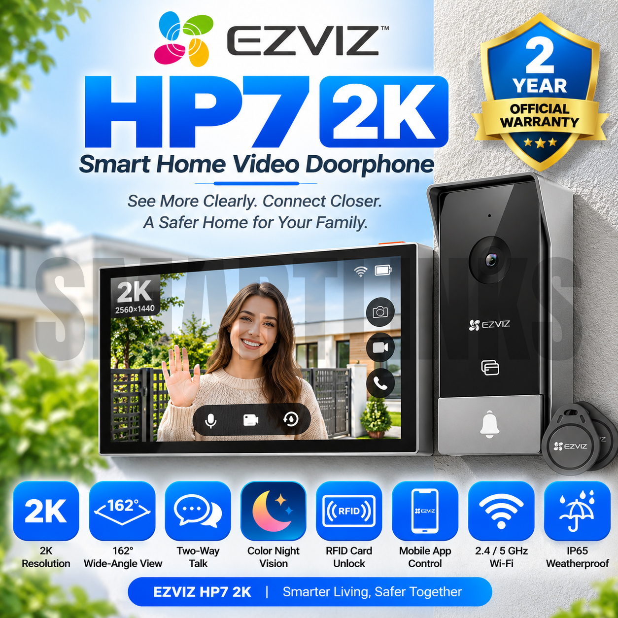 M EZVIZ HP7 2K Smart Home Video Doorphone