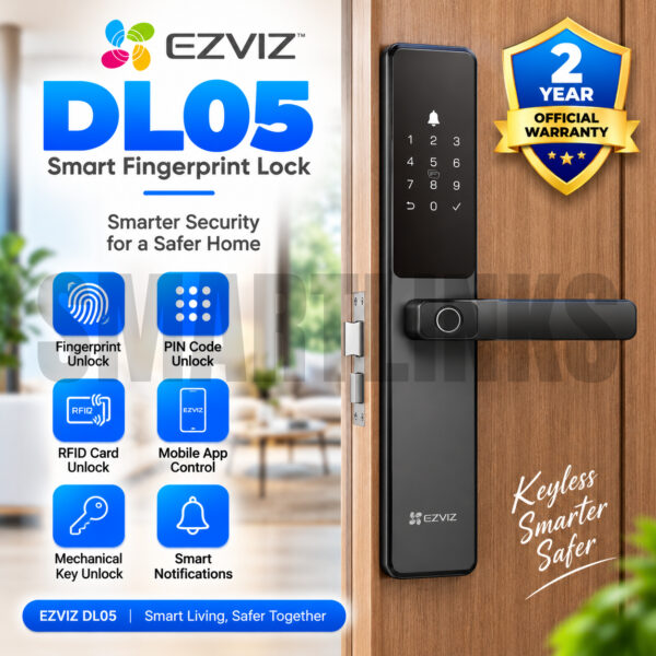 EZVIZ DL05 Smart Fingerprint Lock with WiFi App Control