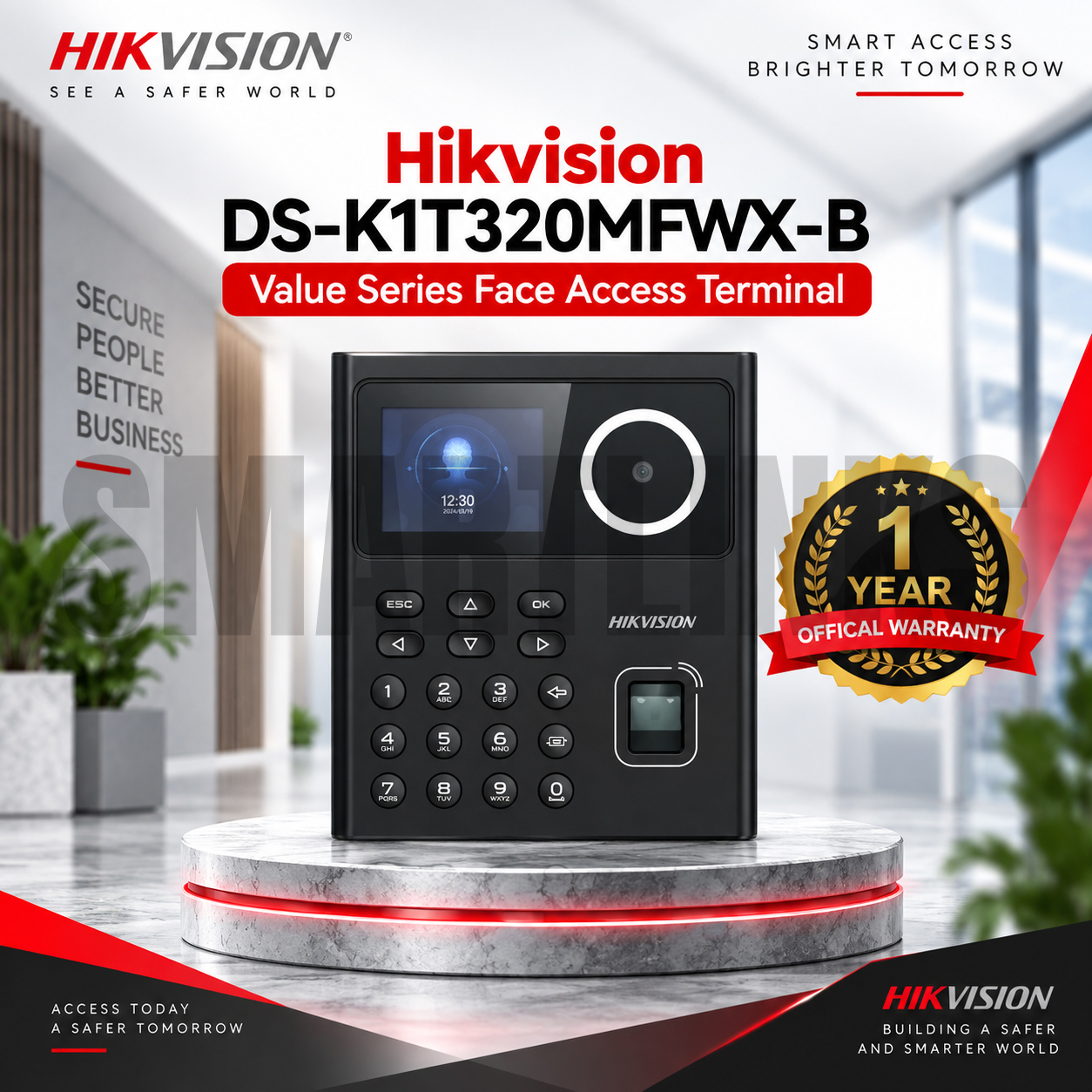 1 Main Image: Hikvision DS-K1T320MFWX-B Face Recognition Terminal