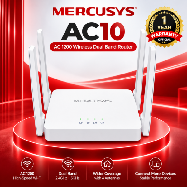 MERCUSYS AC10 AC1200 Wireless Dual Band Router