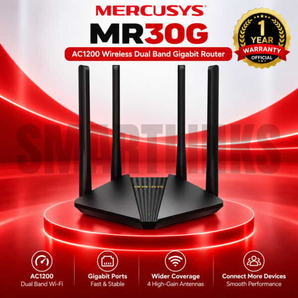 Mercusys MR30G AC1200 Wireless Dual Band Gigabit Router