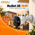 IMOU Bullet 2E 3MP 2K Outdoor WiFi Security Camera