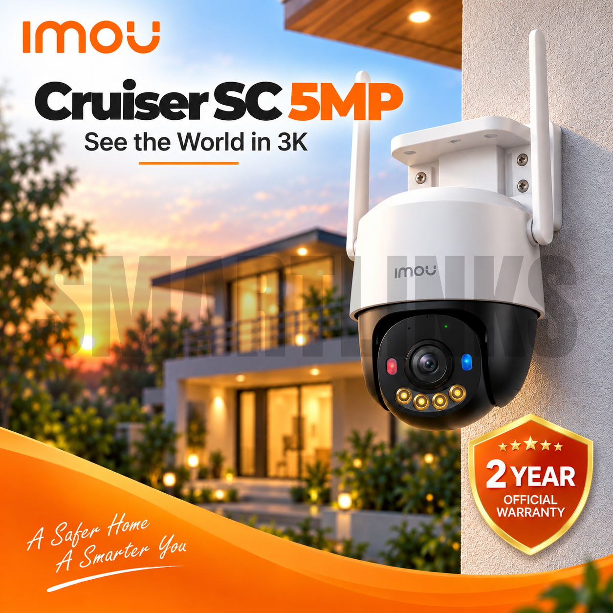 m IMOU Cruiser SC 5MP 3K Outdoor Pan & Tilt WiFi Security Camera - Image 1