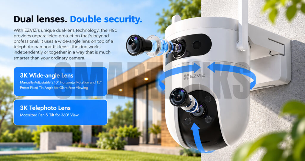 EZVIZ H9c Dual Pan Tilt Camera