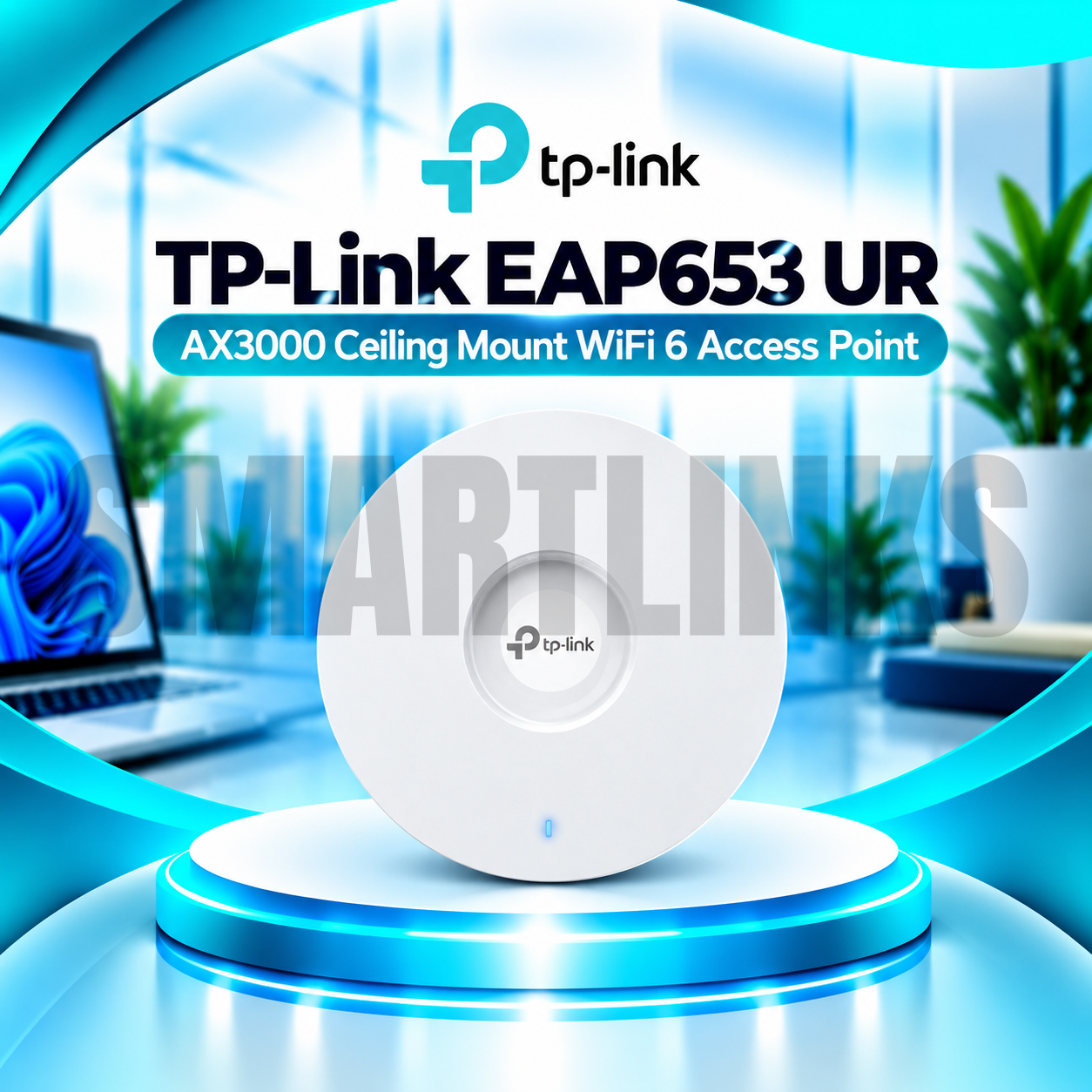 EAP653-UR TP-Link EAP653 UR AX3000 WiFi 6 Access Point - Image 1