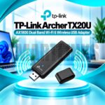 TP-Link Archer TX20U AX1800 WiFi 6 Dual Band USB 3.0 Wireless Adapter with WPA3, MU-MIMO & OFDMA