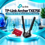 TP-Link Archer TXE75E AXE5400 WiFi 6E PCIe Adapter