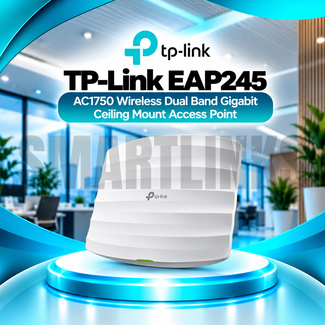 EPA245 TP-Link EAP245 AC1750 Gigabit Ceiling Access Point - Image 1
