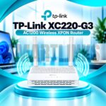 TP-Link XC220-G3 AC1200 Dual-Band XPON Fiber WiFi Router – GPON/EPON ONT, 2 Gigabit LAN Ports, EasyMesh Support