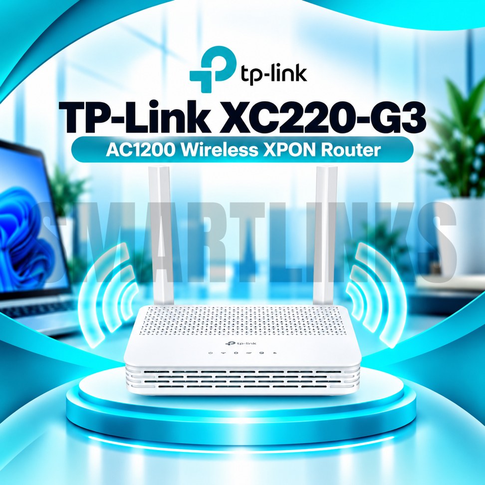 XC220 TP-Link XC220-G3 AC1200 Dual-Band XPON Fiber WiFi Router – GPON/EPON ONT, 2 Gigabit LAN Ports, EasyMesh Support - Image 1