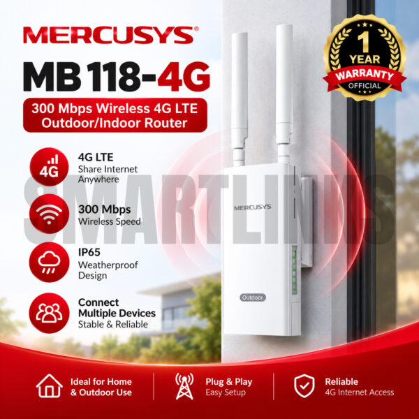 Mercusys MB118-4G 300Mbps 4G LTE Outdoor Indoor Router