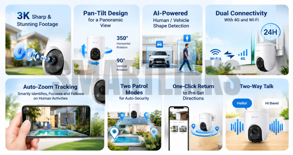 EZVIZ H8c Pro SIM Card Security Camera
